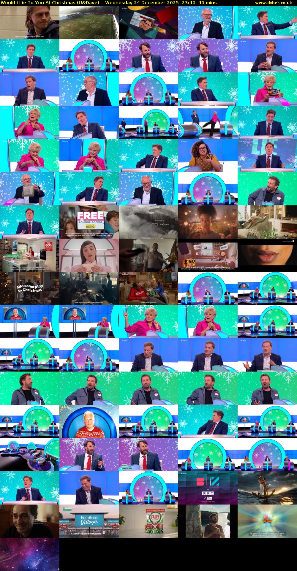 Would I Lie To You At Christmas (U&Dave) Wednesday 24 December 2025 23:40 - 00:20