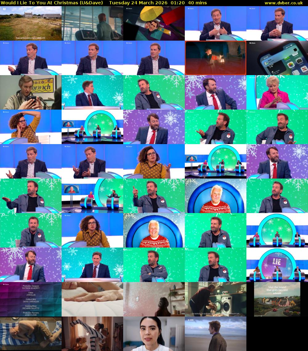 Would I Lie To You At Christmas (U&Dave) Tuesday 24 March 2026 01:20 - 02:00