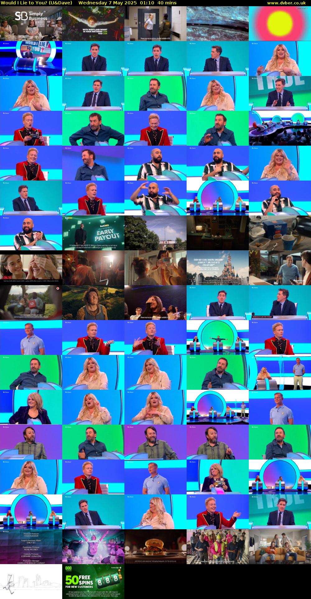 Would I Lie to You? (U&Dave) Wednesday 7 May 2025 01:10 - 01:50
