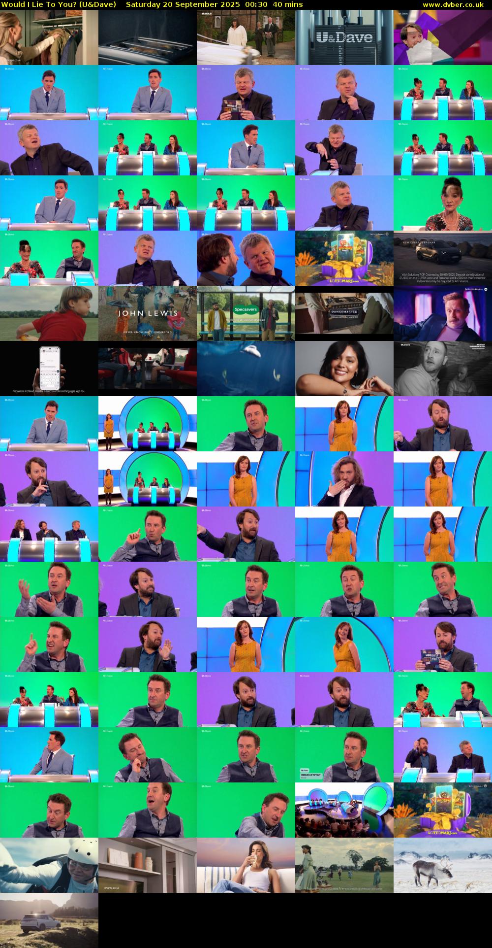 Would I Lie to You? (U&Dave) Saturday 20 September 2025 00:30 - 01:10