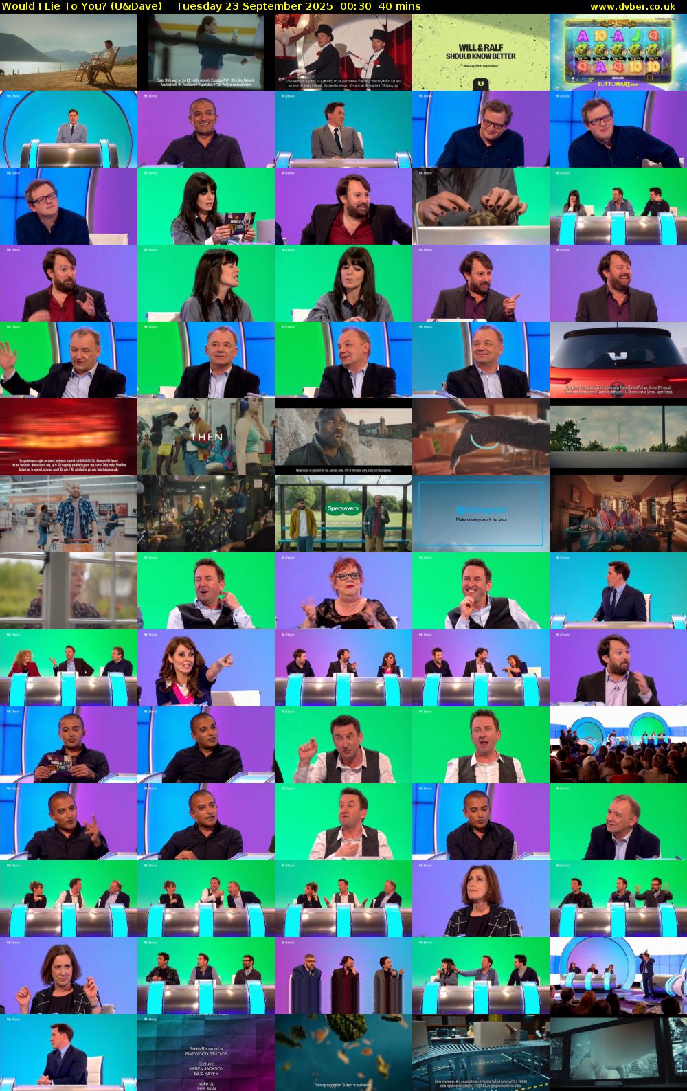 Would I Lie to You? (U&Dave) Tuesday 23 September 2025 00:30 - 01:10