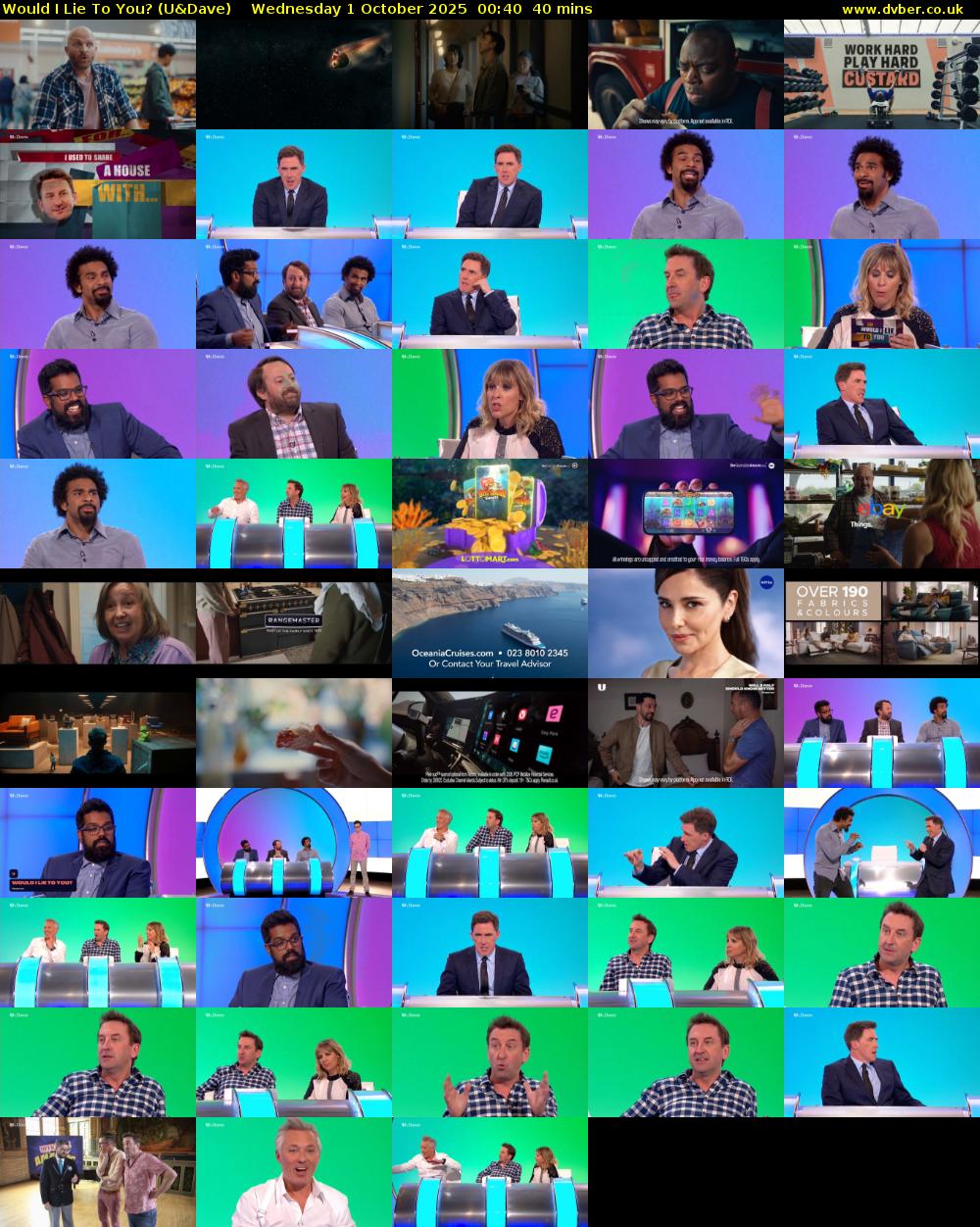 Would I Lie to You? (U&Dave) Wednesday 1 October 2025 00:40 - 01:20