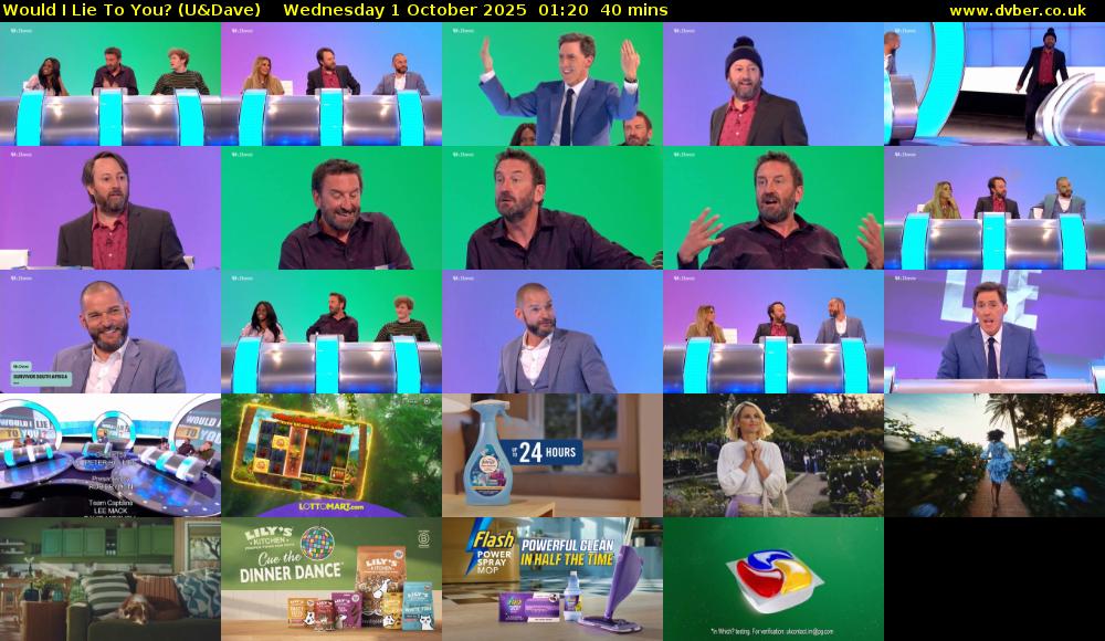 Would I Lie to You? (U&Dave) Wednesday 1 October 2025 01:20 - 02:00