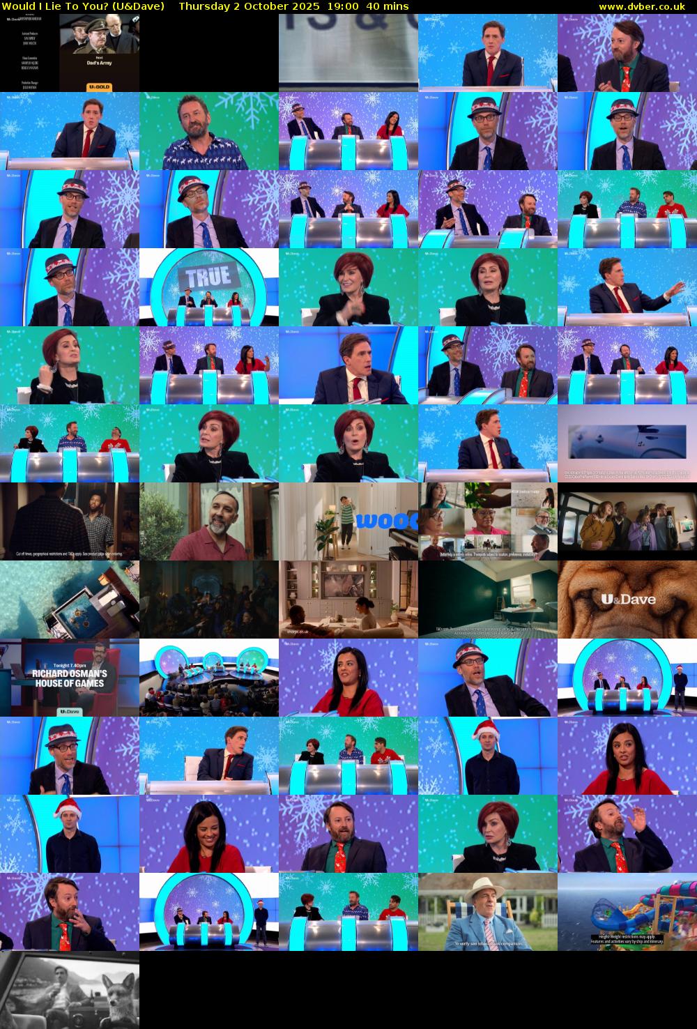Would I Lie to You? (U&Dave) Thursday 2 October 2025 19:00 - 19:40