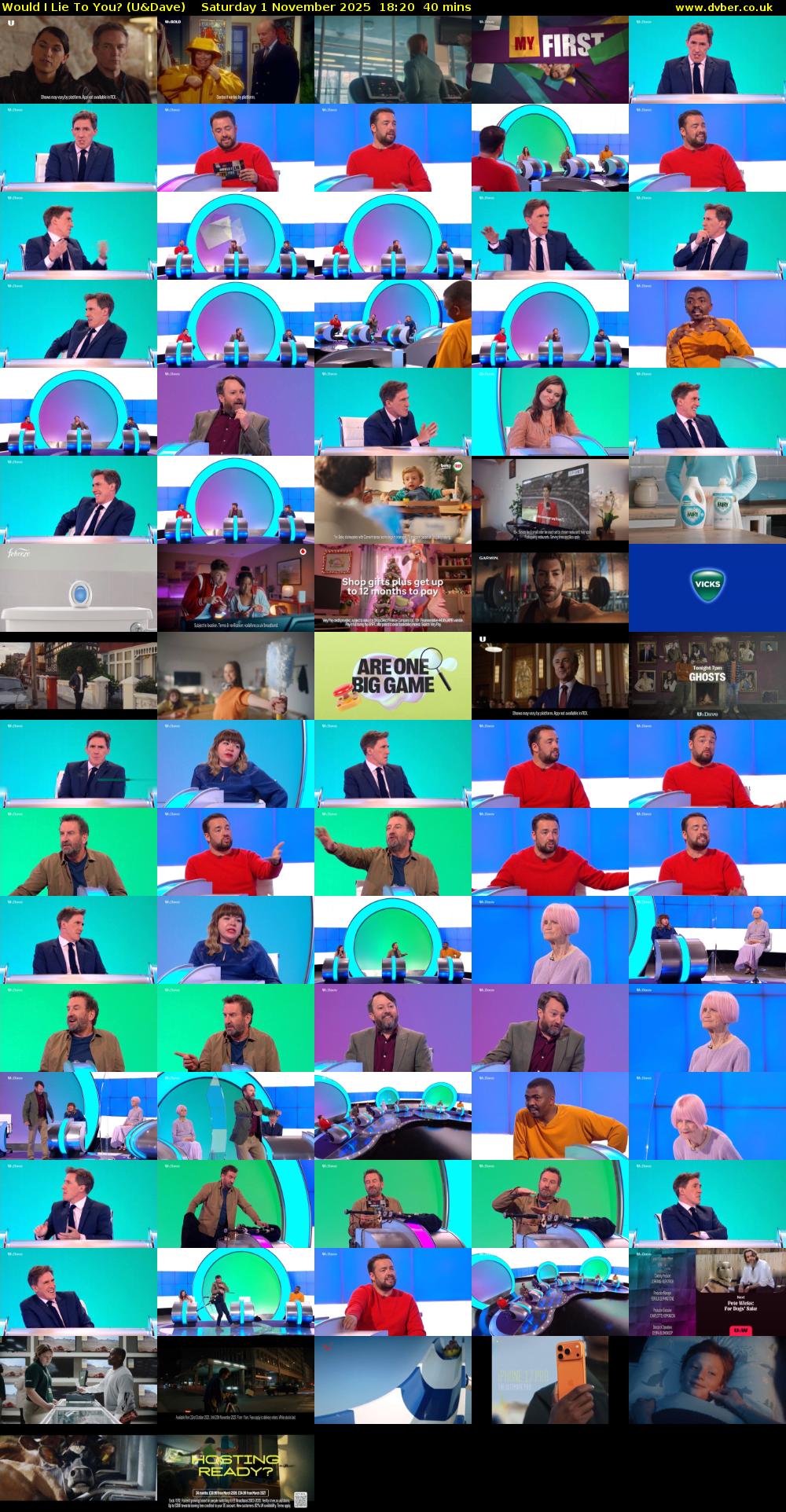 Would I Lie to You? (U&Dave) Saturday 1 November 2025 18:20 - 19:00