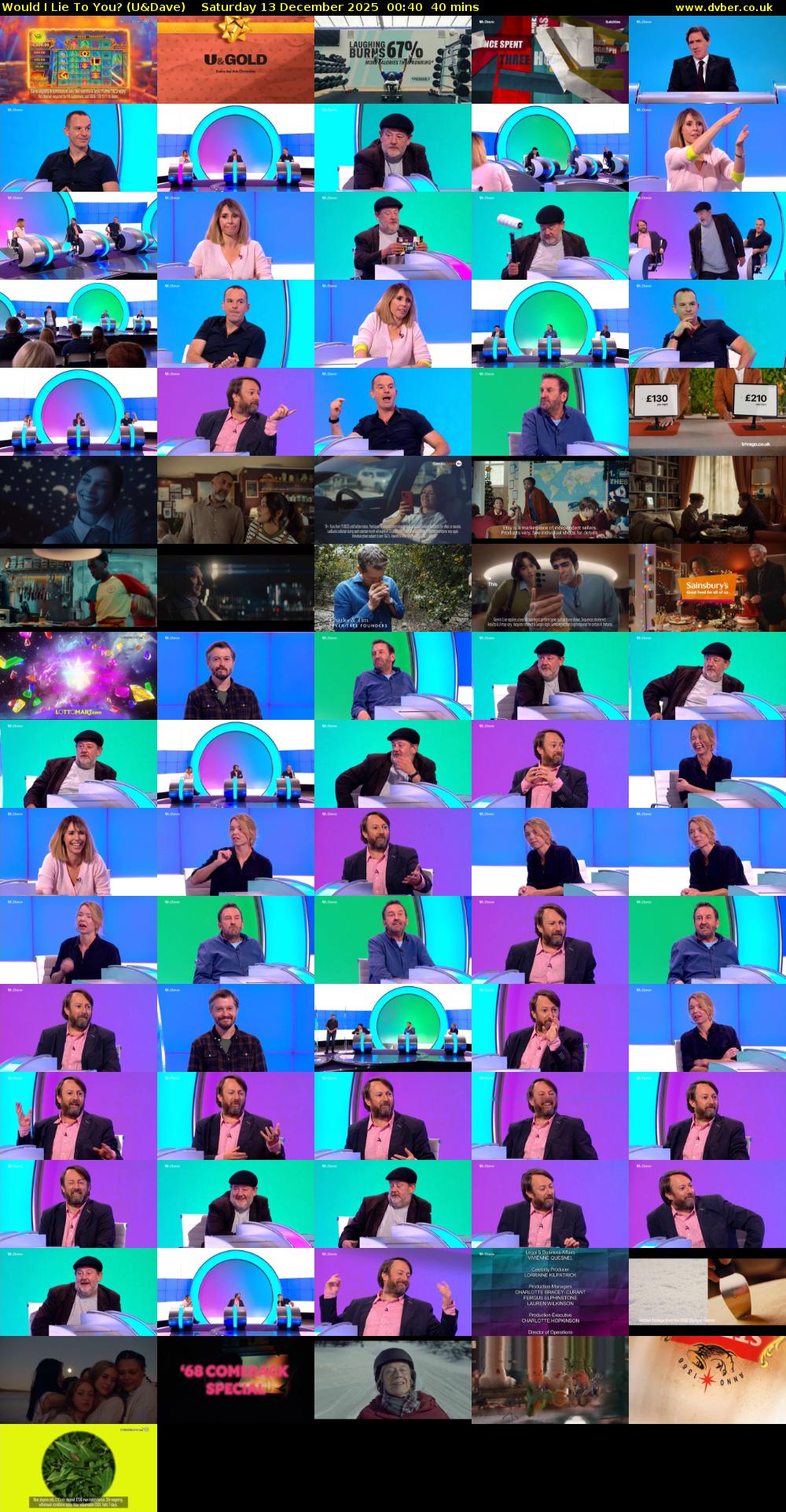 Would I Lie to You? (U&Dave) Saturday 13 December 2025 00:40 - 01:20