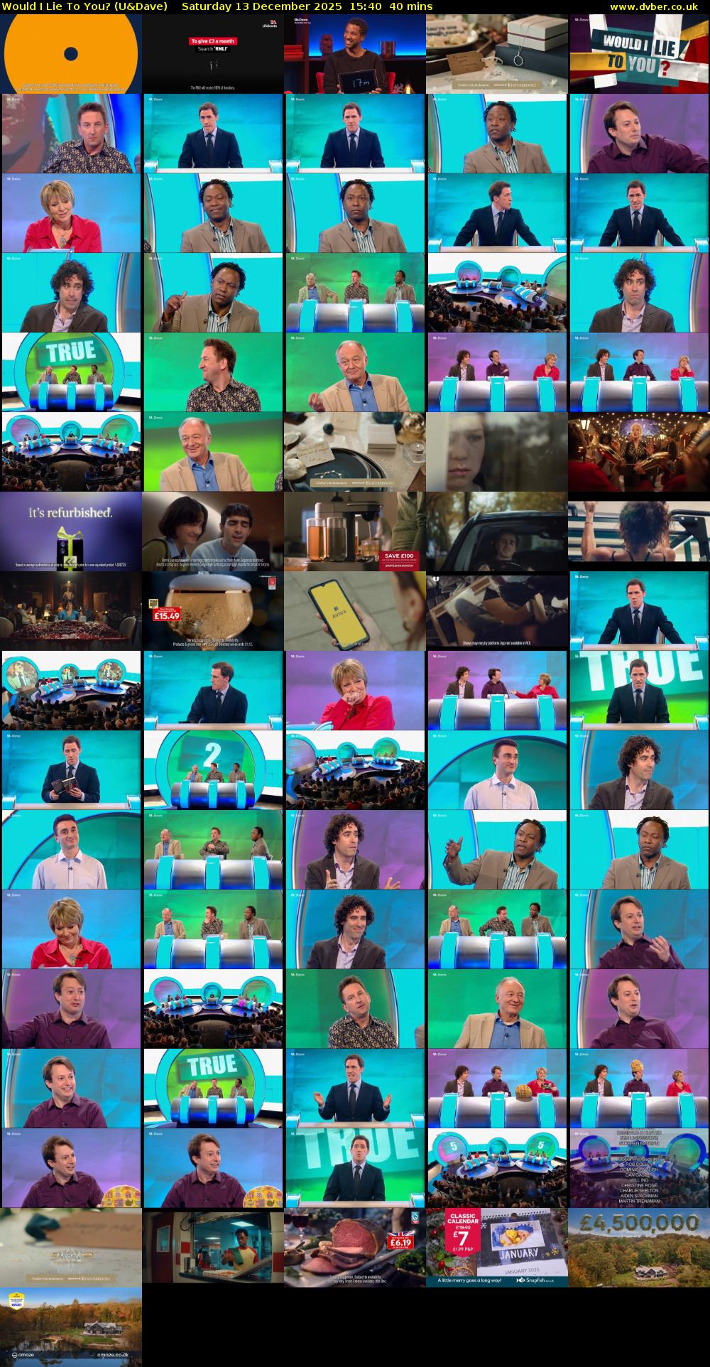 Would I Lie to You? (U&Dave) Saturday 13 December 2025 15:40 - 16:20