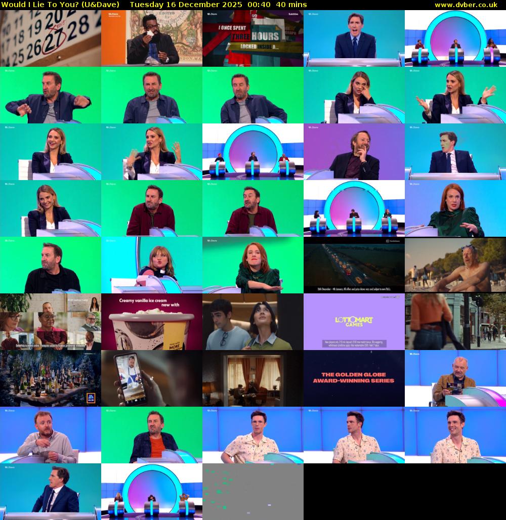 Would I Lie to You? (U&Dave) Tuesday 16 December 2025 00:40 - 01:20