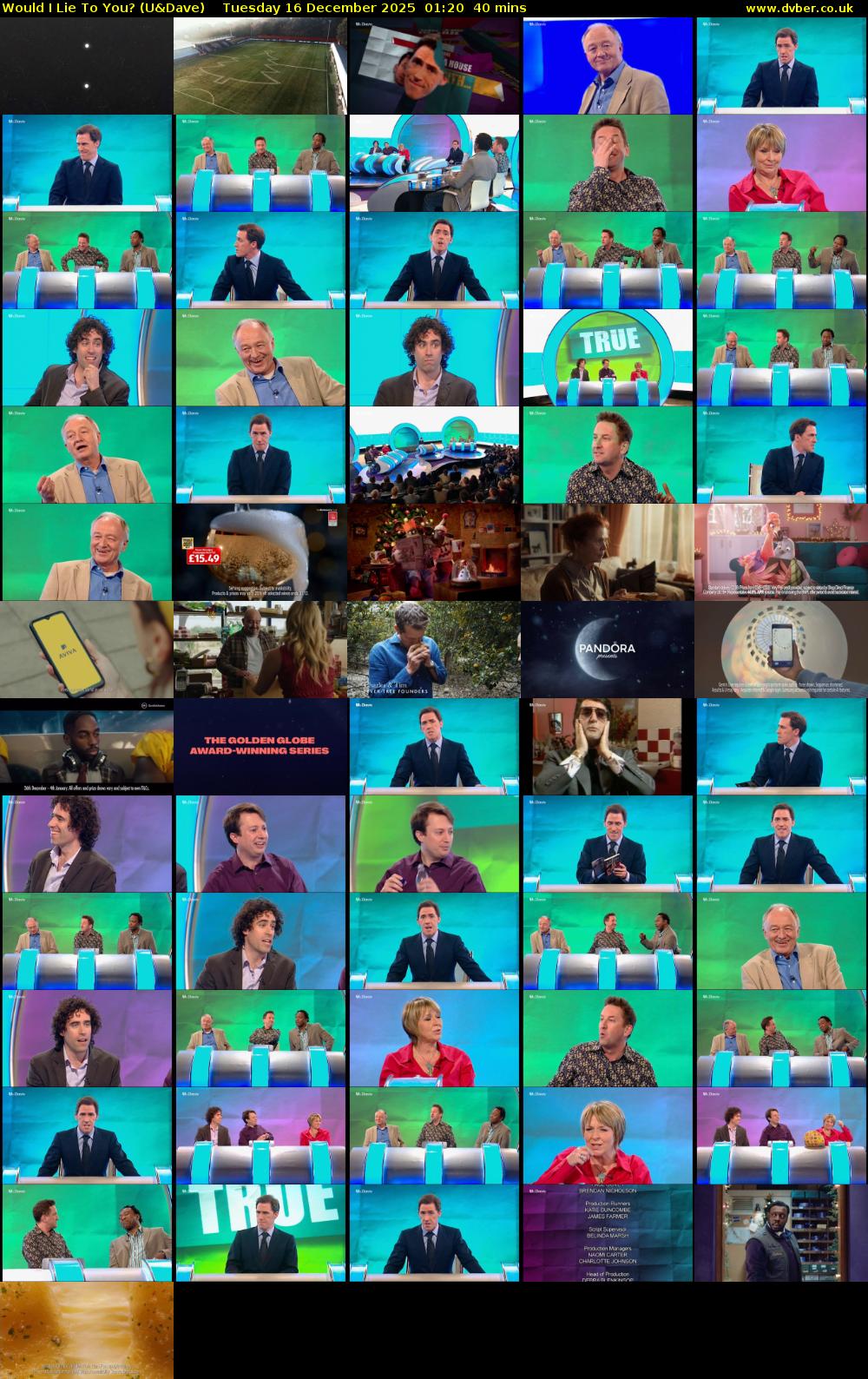 Would I Lie to You? (U&Dave) Tuesday 16 December 2025 01:20 - 02:00