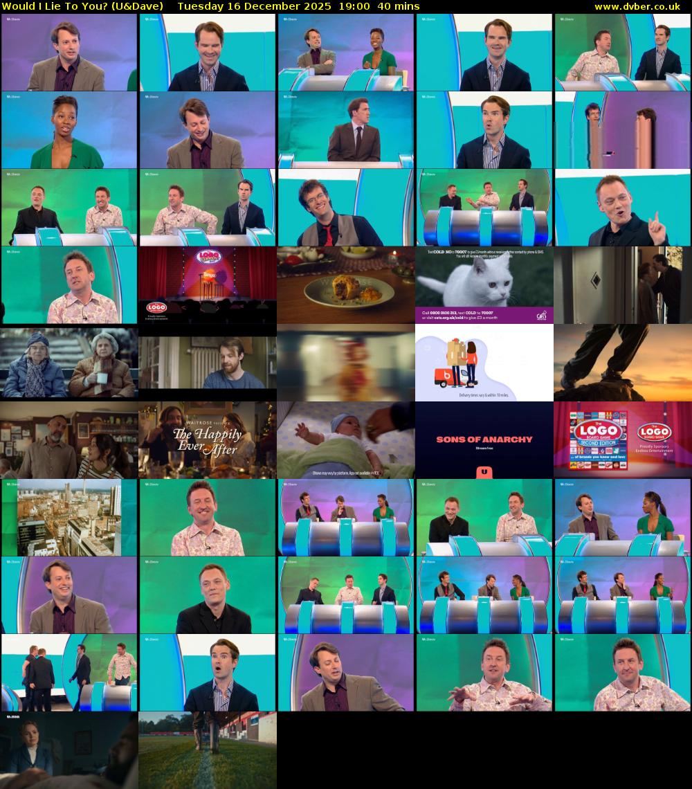 Would I Lie to You? (U&Dave) Tuesday 16 December 2025 19:00 - 19:40
