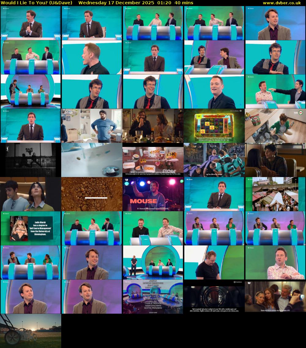 Would I Lie to You? (U&Dave) Wednesday 17 December 2025 01:20 - 02:00