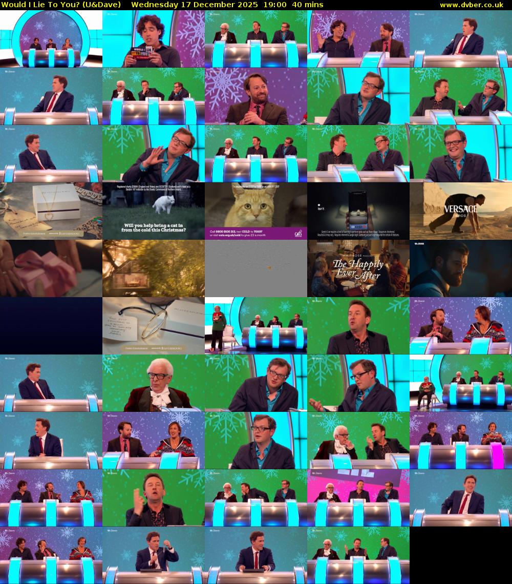 Would I Lie to You? (U&Dave) Wednesday 17 December 2025 19:00 - 19:40