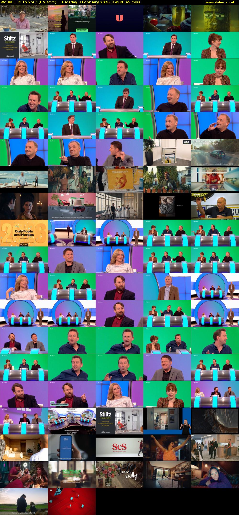 Would I Lie to You? (U&Dave) Tuesday 3 February 2026 19:00 - 19:45