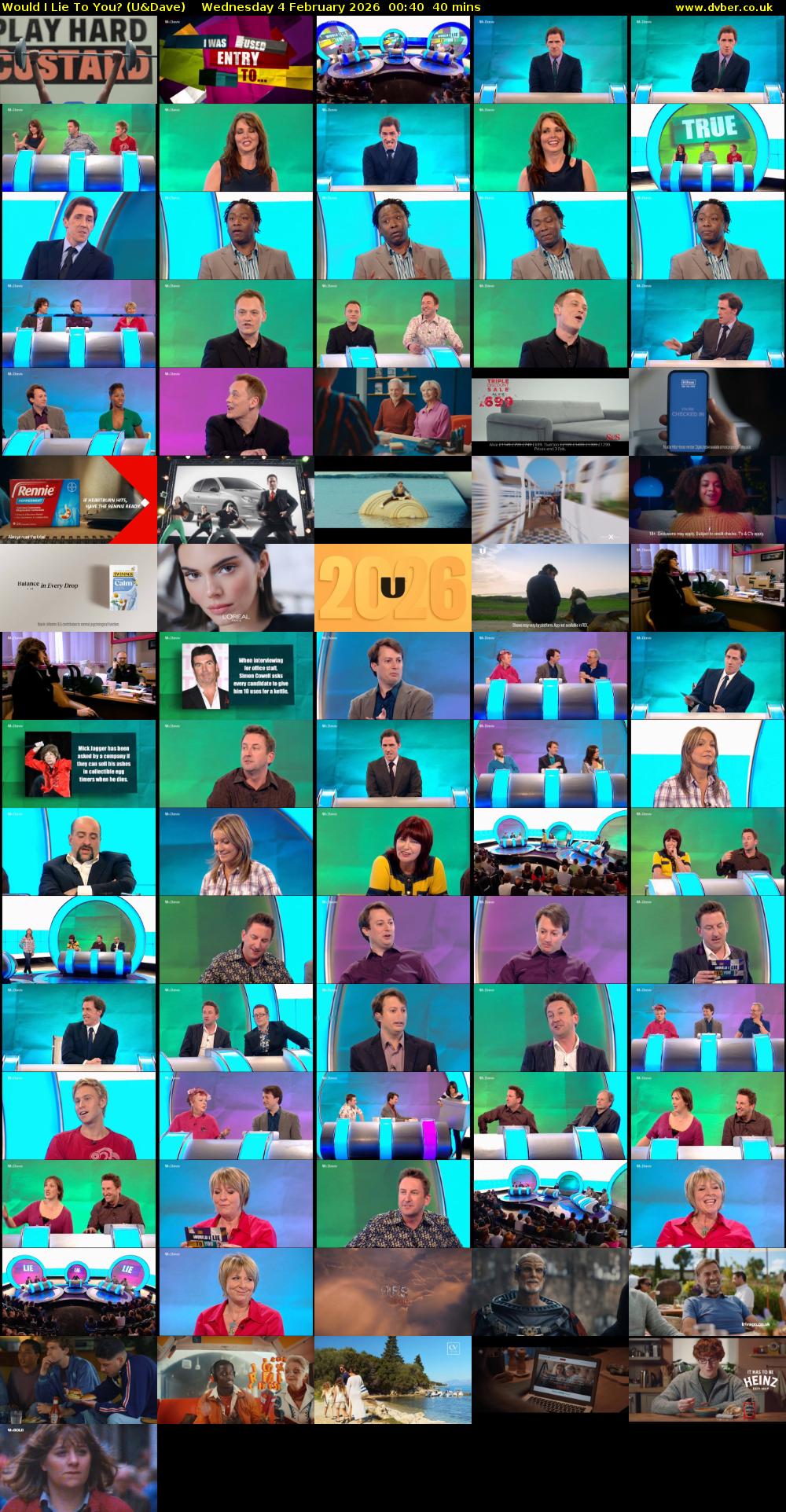 Would I Lie to You? (U&Dave) Wednesday 4 February 2026 00:40 - 01:20