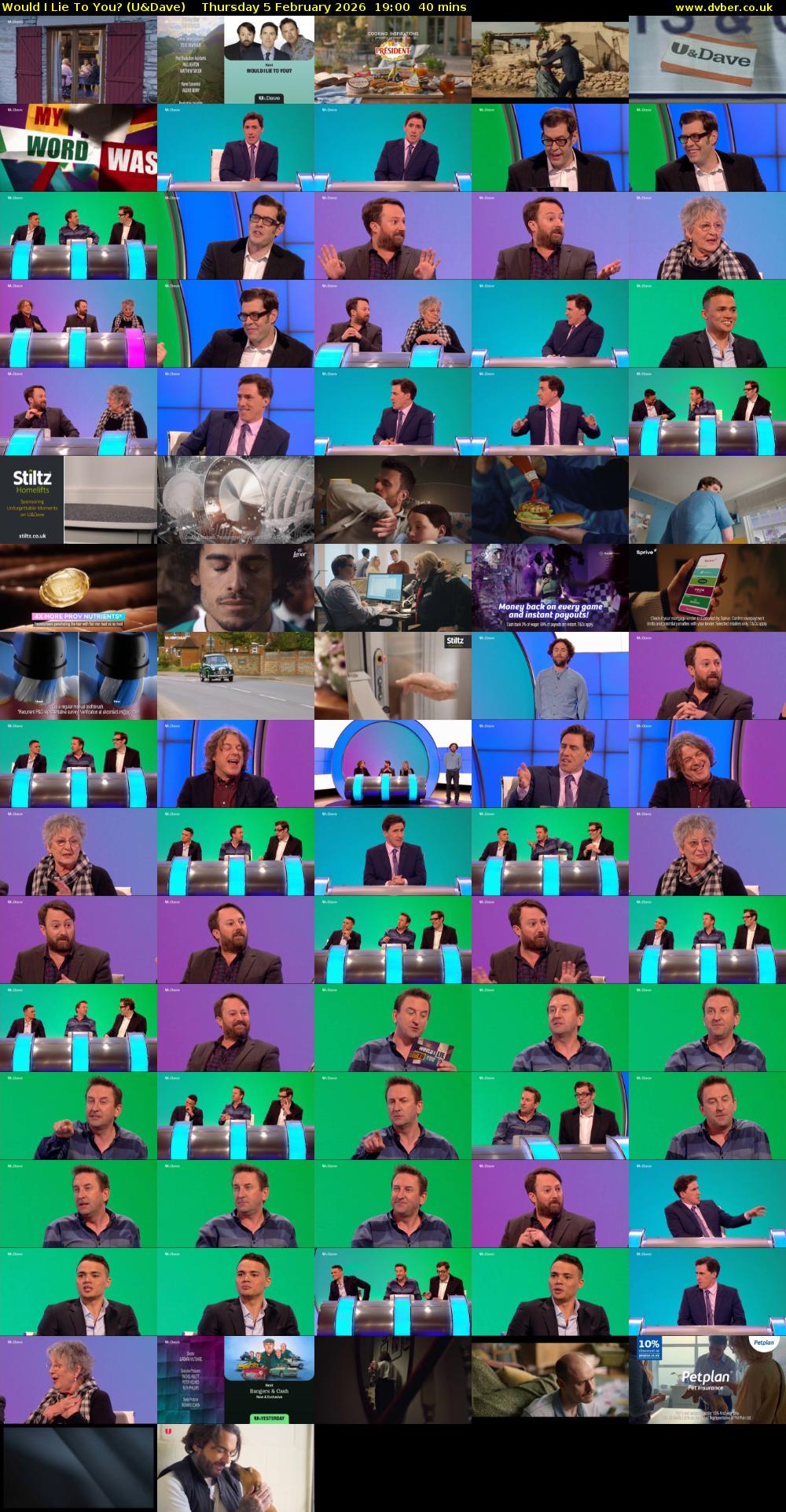 Would I Lie to You? (U&Dave) Thursday 5 February 2026 19:00 - 19:40
