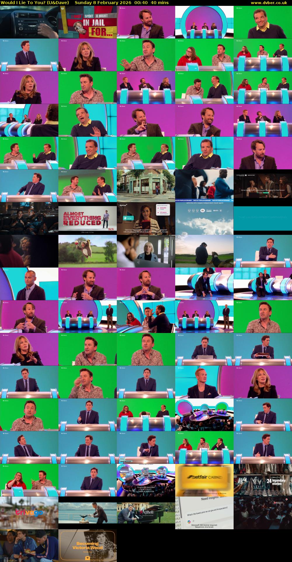 Would I Lie to You? (U&Dave) Sunday 8 February 2026 00:40 - 01:20