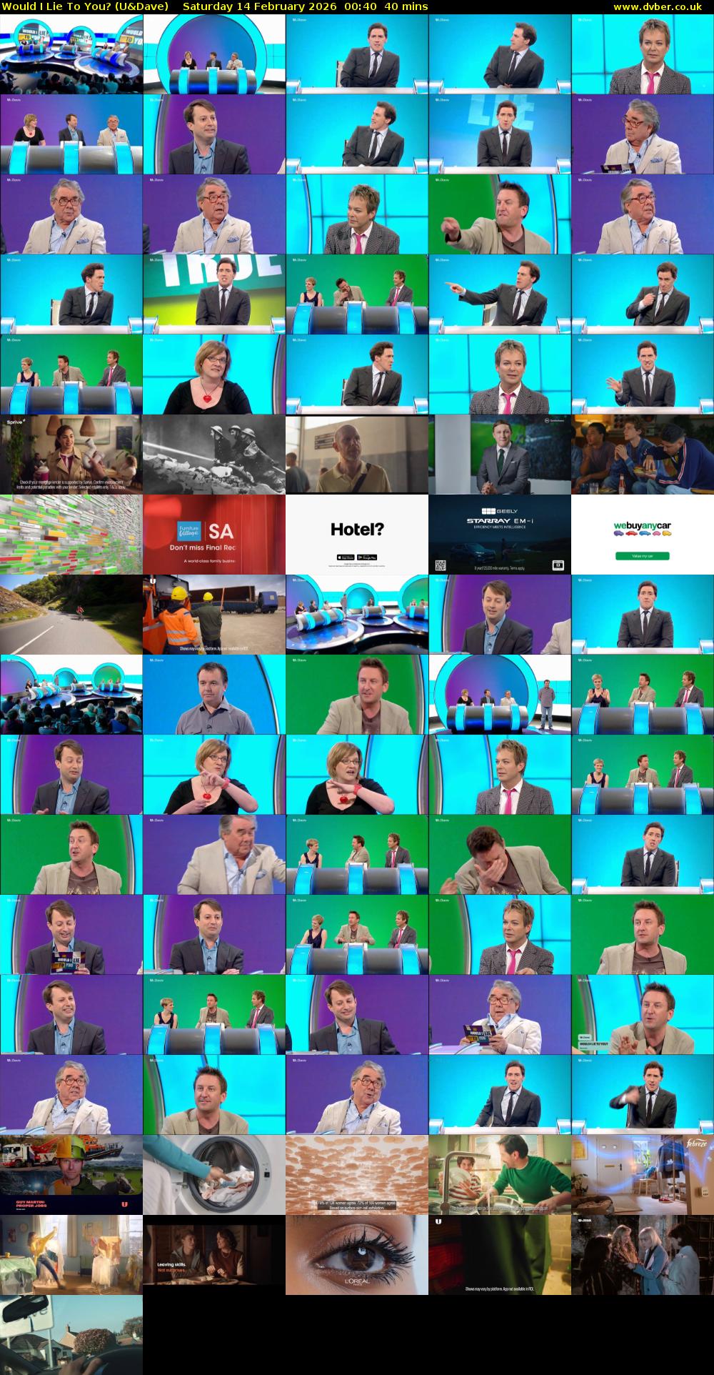 Would I Lie to You? (U&Dave) Saturday 14 February 2026 00:40 - 01:20