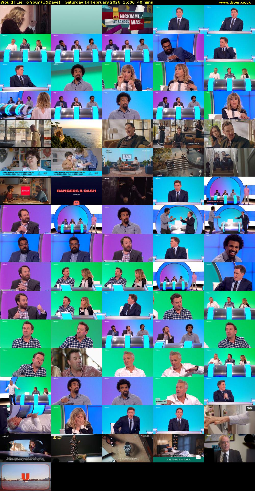 Would I Lie to You? (U&Dave) Saturday 14 February 2026 15:00 - 15:40