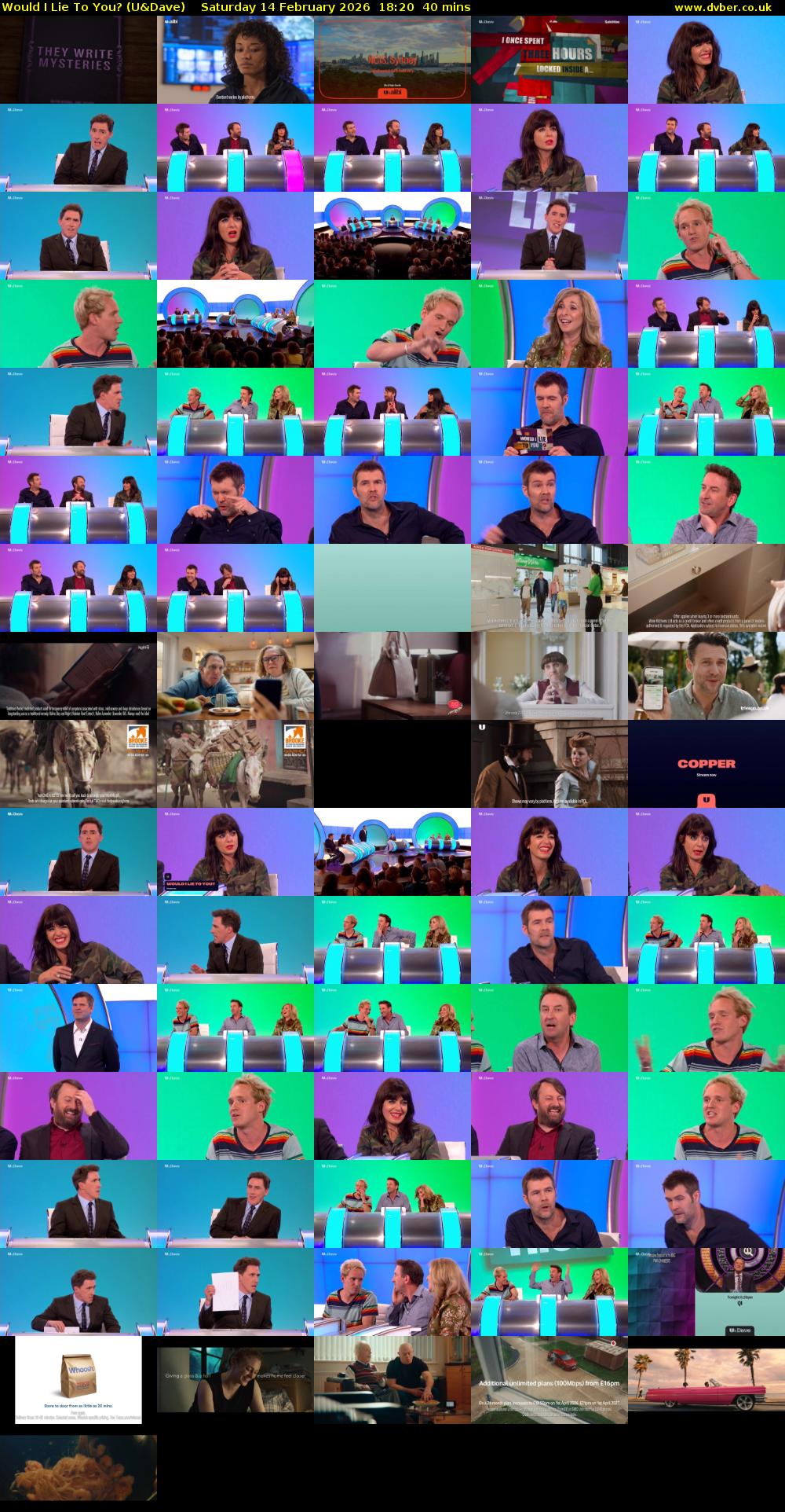 Would I Lie to You? (U&Dave) Saturday 14 February 2026 18:20 - 19:00