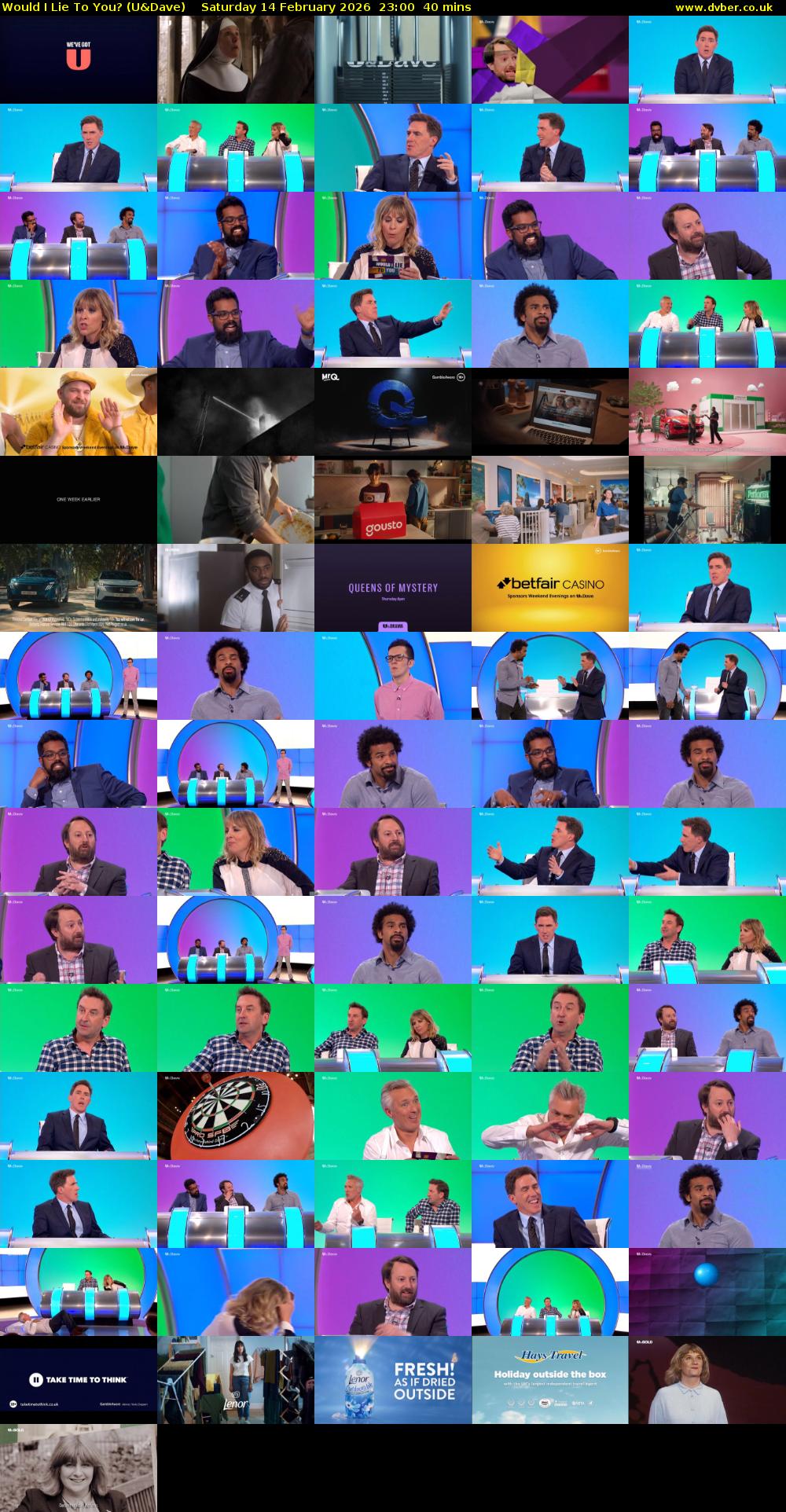 Would I Lie to You? (U&Dave) Saturday 14 February 2026 23:00 - 23:40