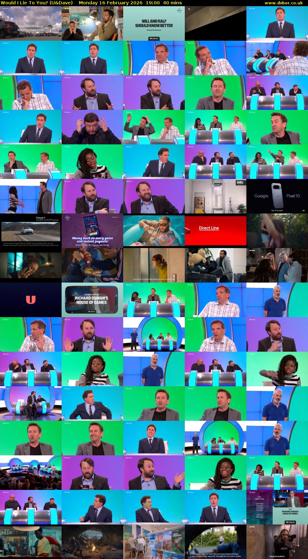 Would I Lie to You? (U&Dave) Monday 16 February 2026 19:00 - 19:40