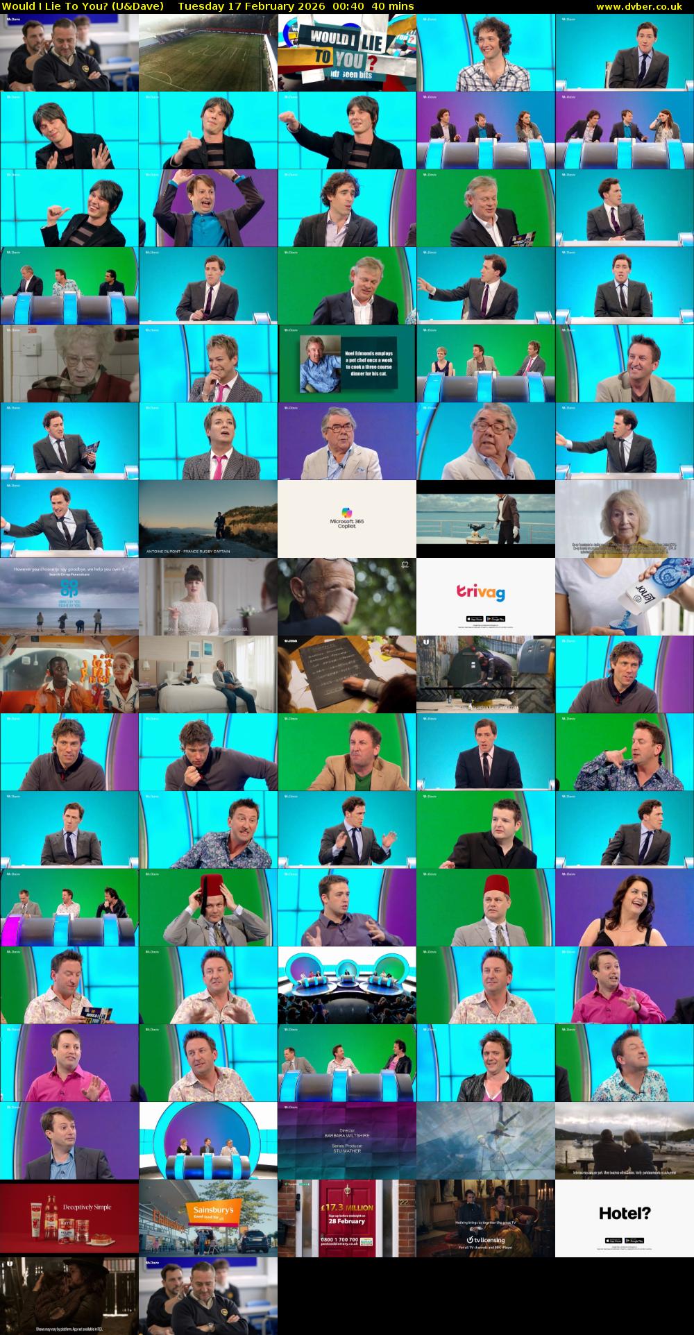 Would I Lie to You? (U&Dave) Tuesday 17 February 2026 00:40 - 01:20