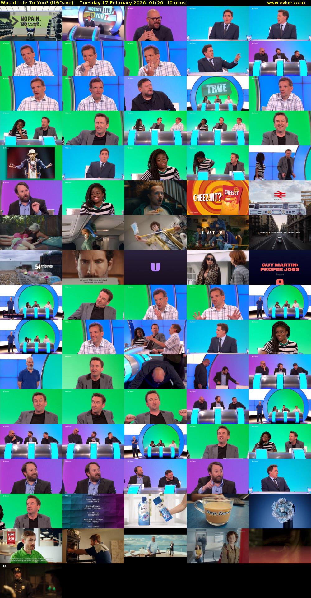 Would I Lie to You? (U&Dave) Tuesday 17 February 2026 01:20 - 02:00