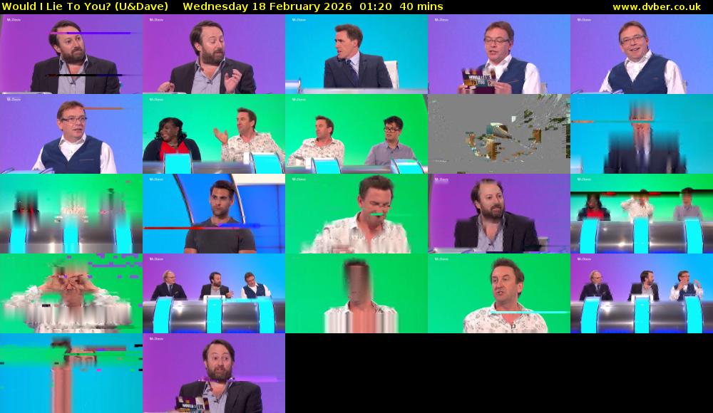 Would I Lie to You? (U&Dave) Wednesday 18 February 2026 01:20 - 02:00
