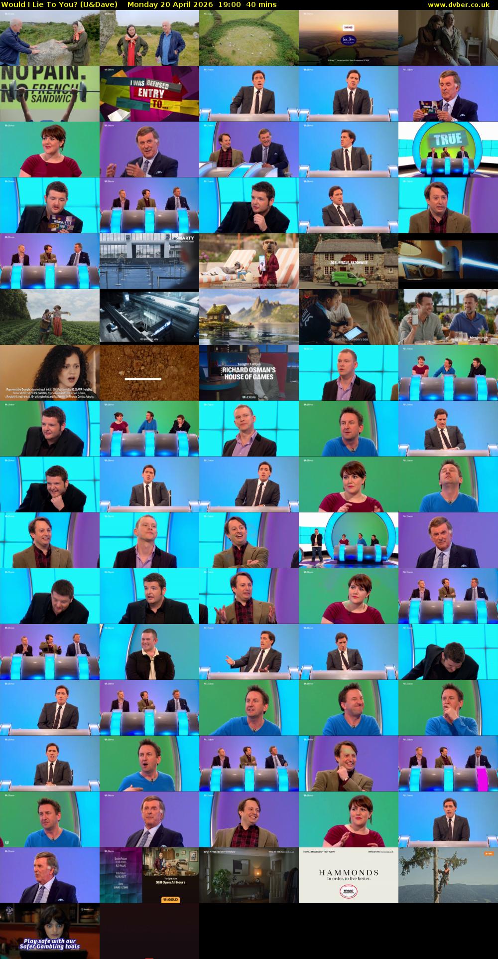 Would I Lie to You? (U&Dave) Monday 20 April 2026 19:00 - 19:40