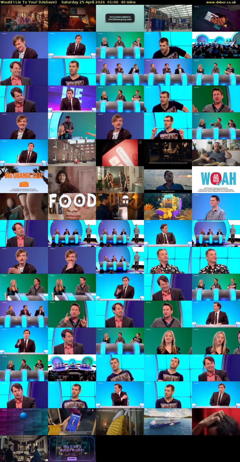 Would I Lie to You? (U&Dave) Saturday 25 April 2026 01:00 - 01:40