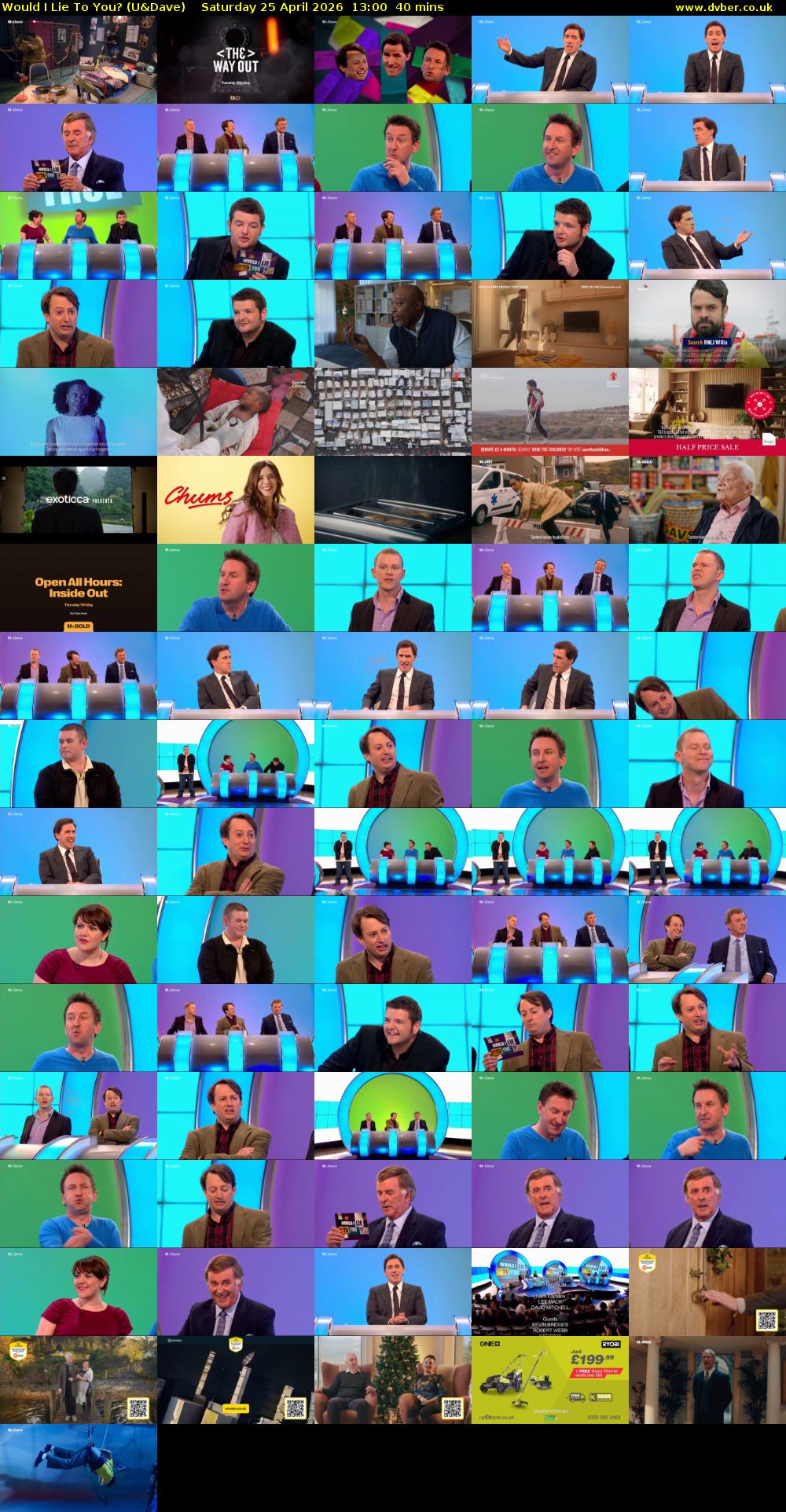 Would I Lie to You? (U&Dave) Saturday 25 April 2026 13:00 - 13:40