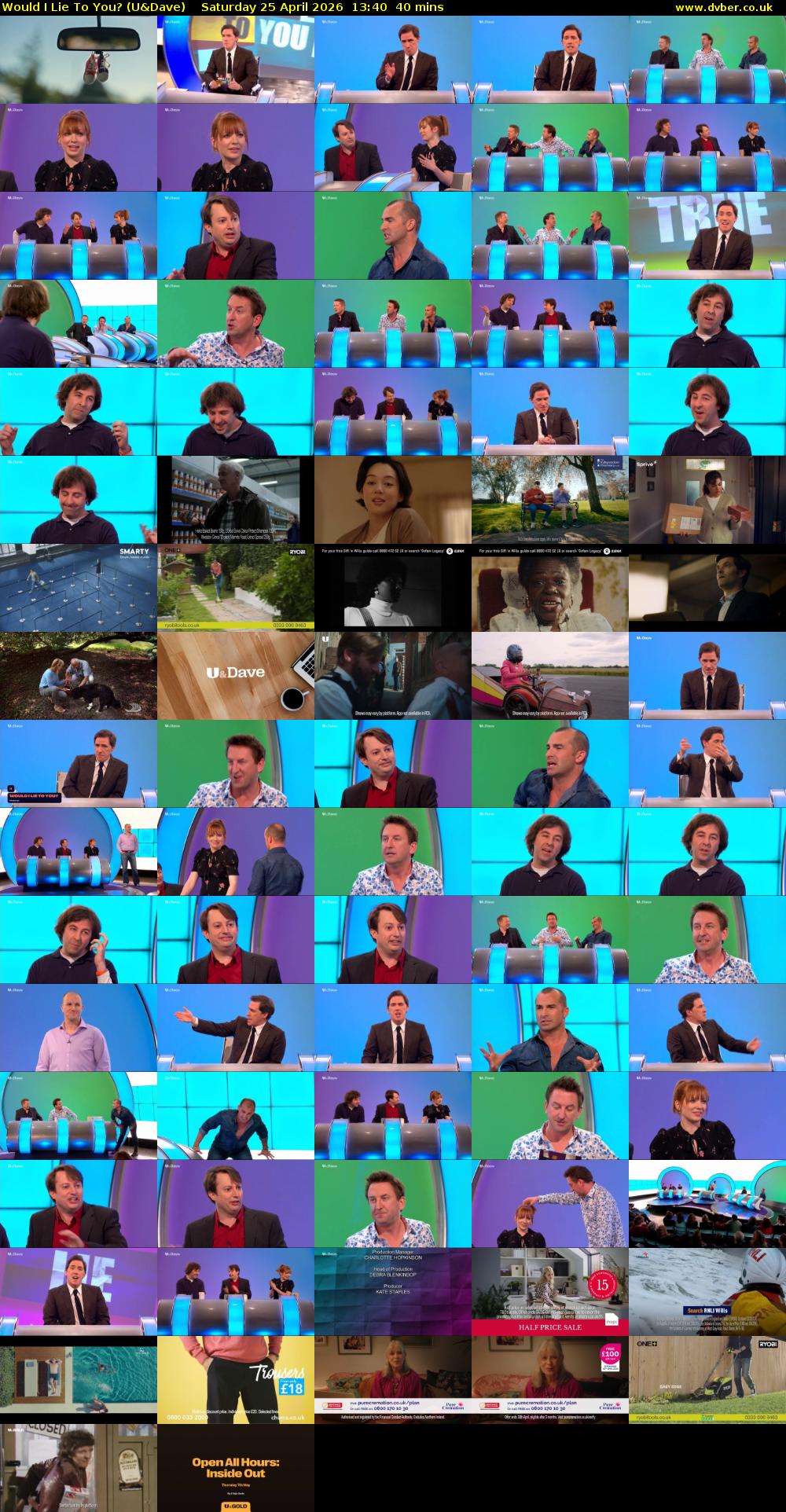 Would I Lie to You? (U&Dave) Saturday 25 April 2026 13:40 - 14:20