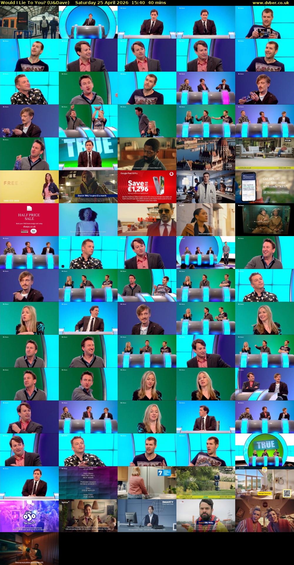 Would I Lie to You? (U&Dave) Saturday 25 April 2026 15:40 - 16:20