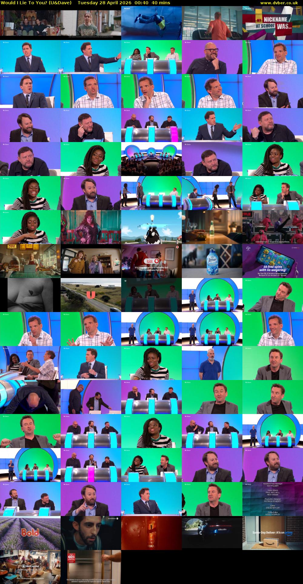 Would I Lie to You? (U&Dave) Tuesday 28 April 2026 00:40 - 01:20
