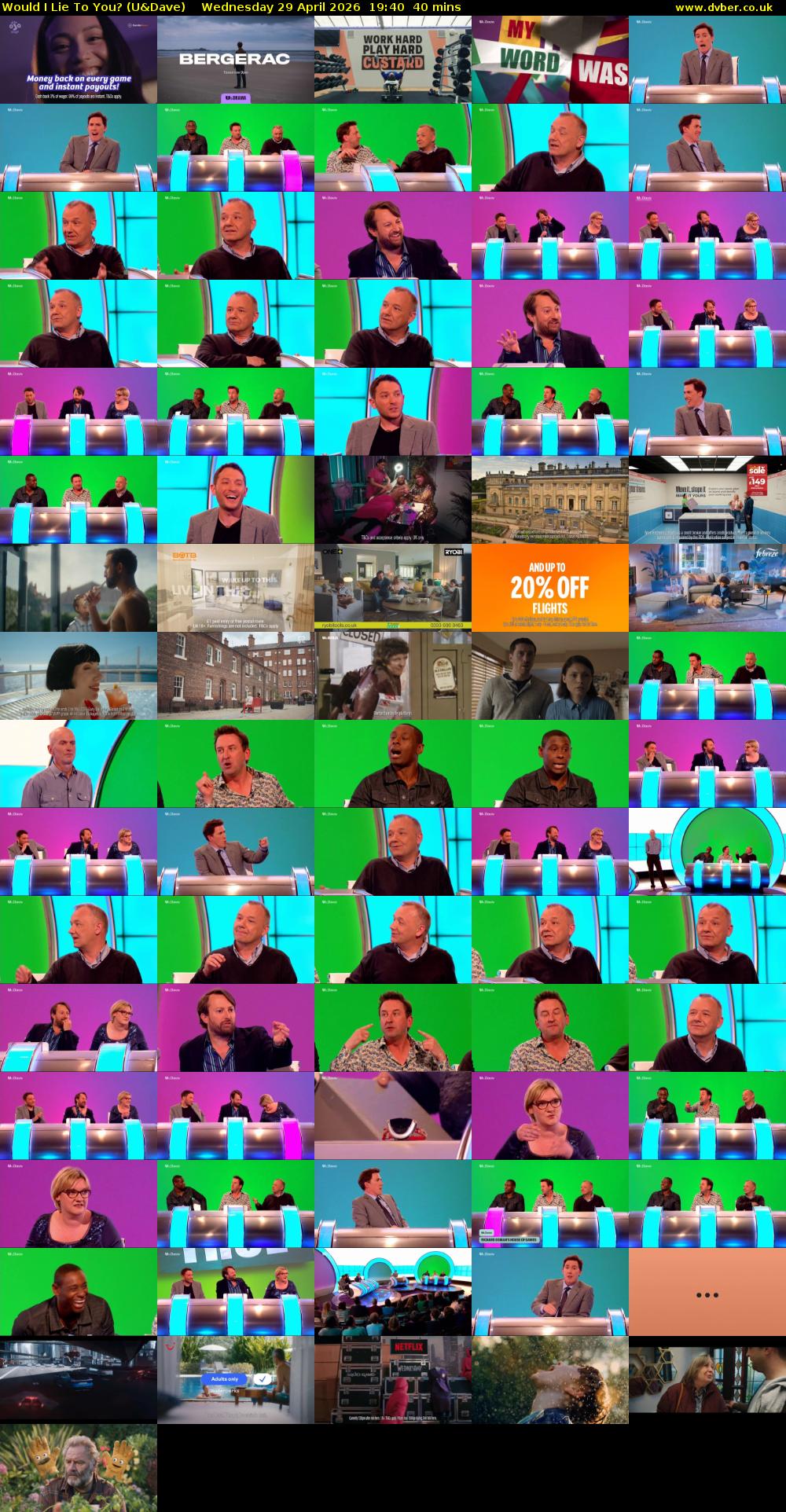 Would I Lie to You? (U&Dave) Wednesday 29 April 2026 19:40 - 20:20