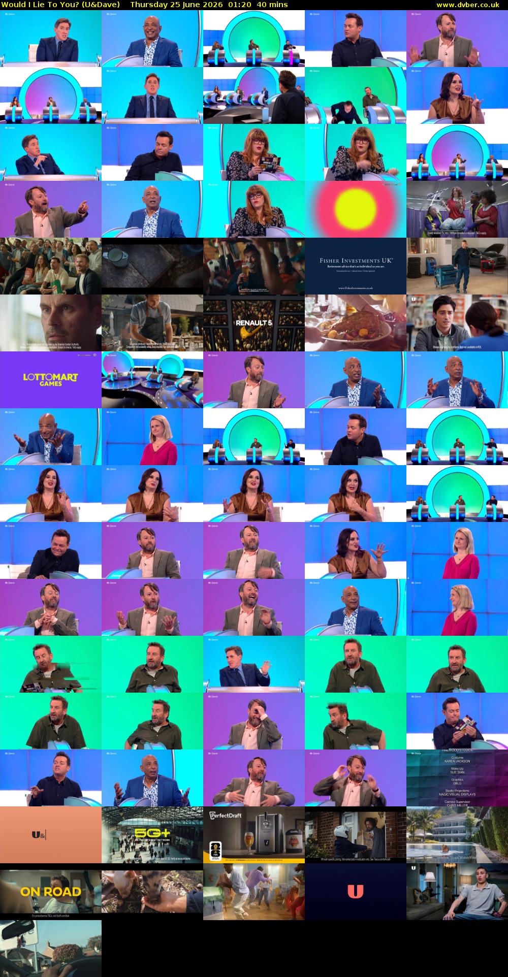 Would I Lie to You? (U&Dave) Thursday 25 June 2026 01:20 - 02:00