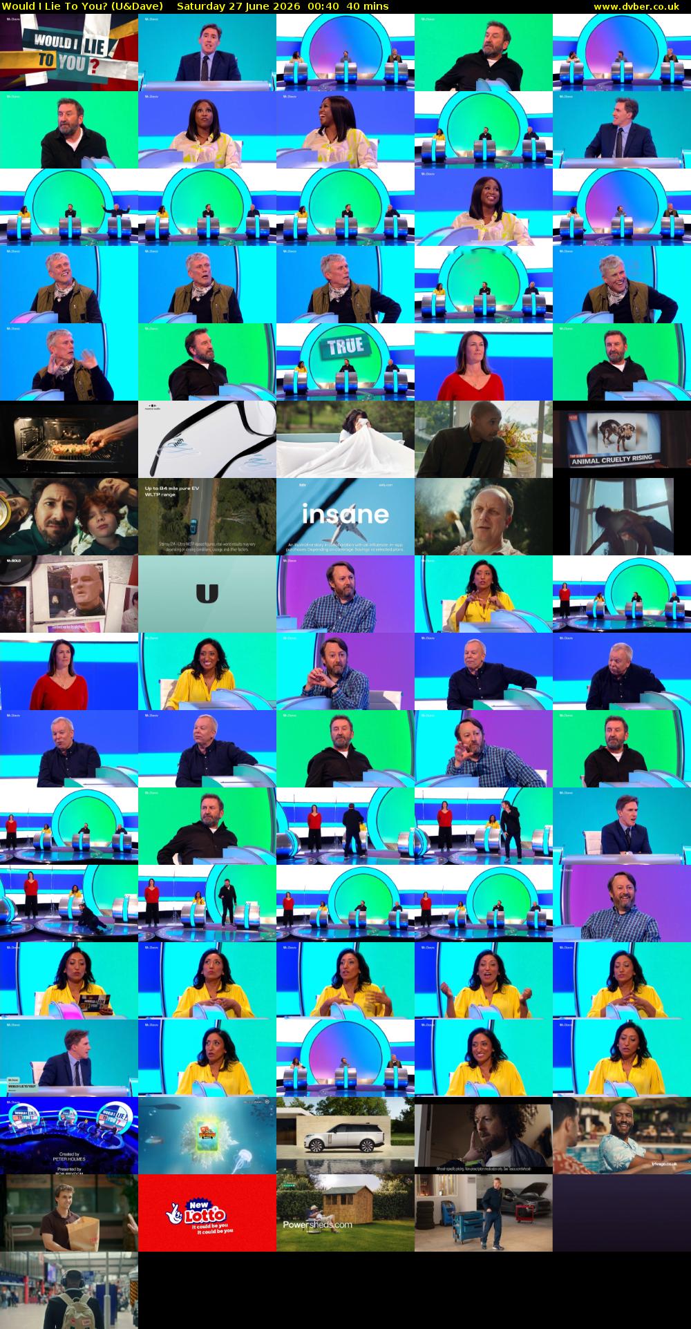 Would I Lie to You? (U&Dave) Saturday 27 June 2026 00:40 - 01:20