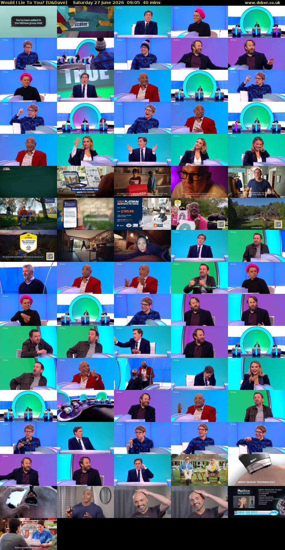 Would I Lie to You? (U&Dave) Saturday 27 June 2026 09:05 - 09:45