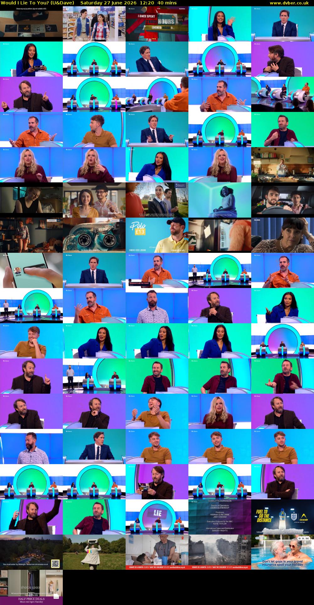 Would I Lie to You? (U&Dave) Saturday 27 June 2026 12:20 - 13:00