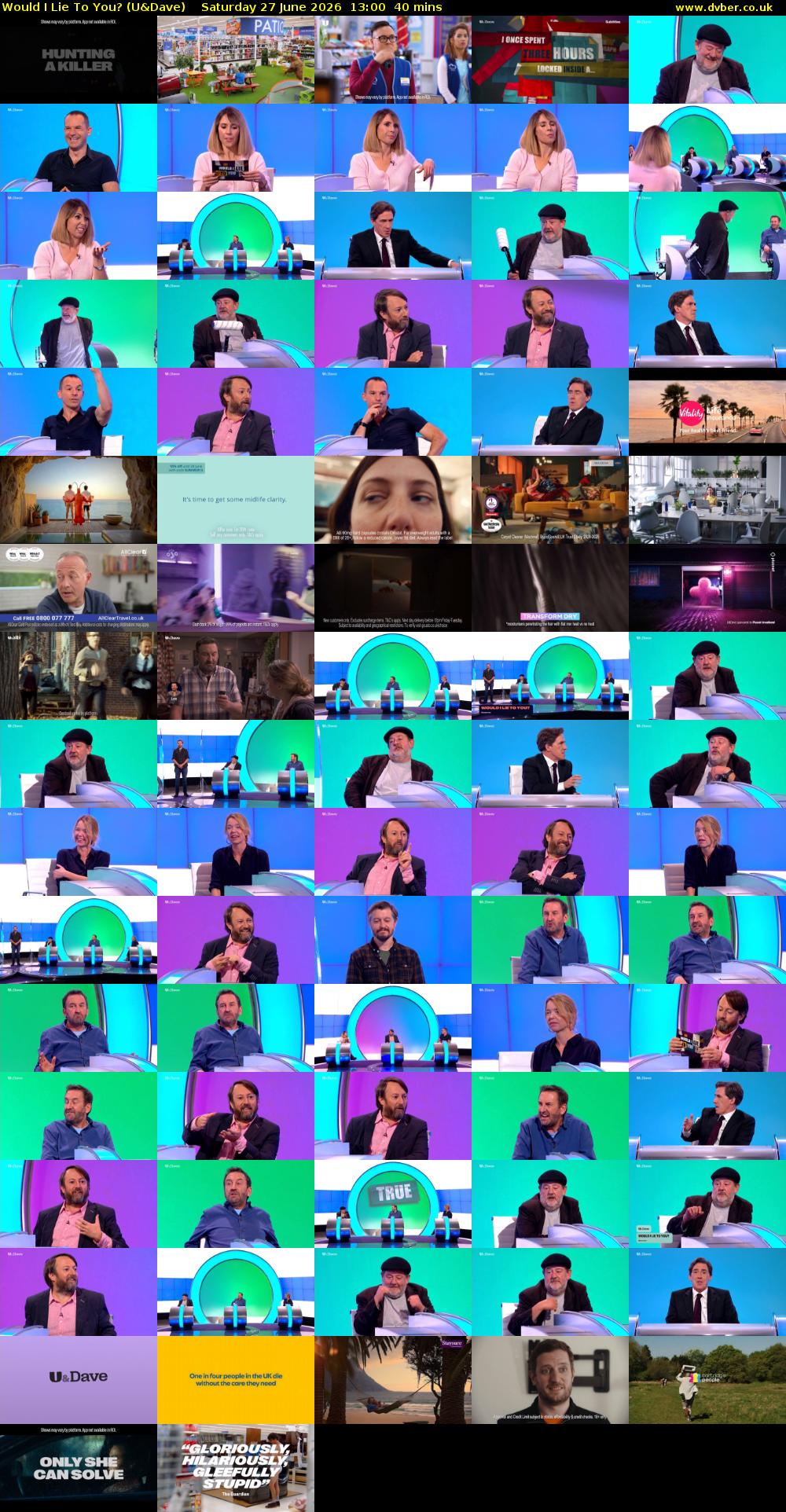 Would I Lie to You? (U&Dave) Saturday 27 June 2026 13:00 - 13:40