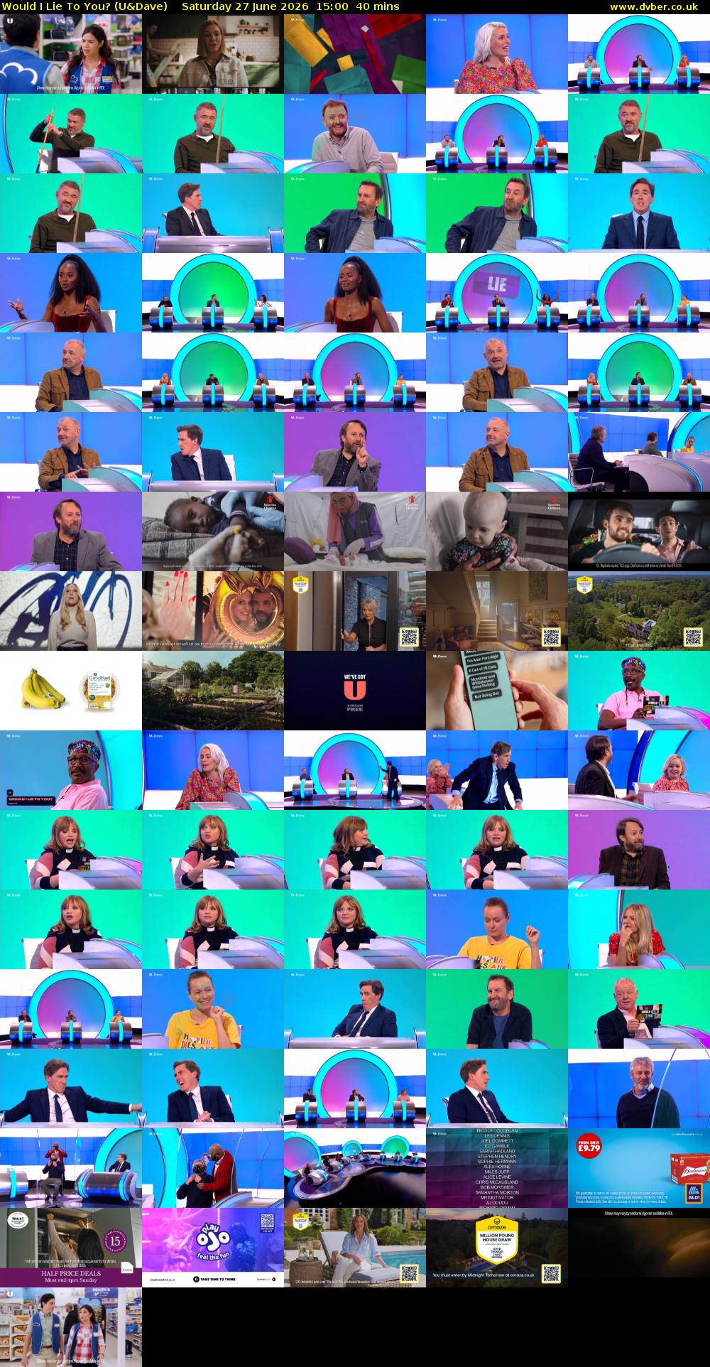 Would I Lie to You? (U&Dave) Saturday 27 June 2026 15:00 - 15:40