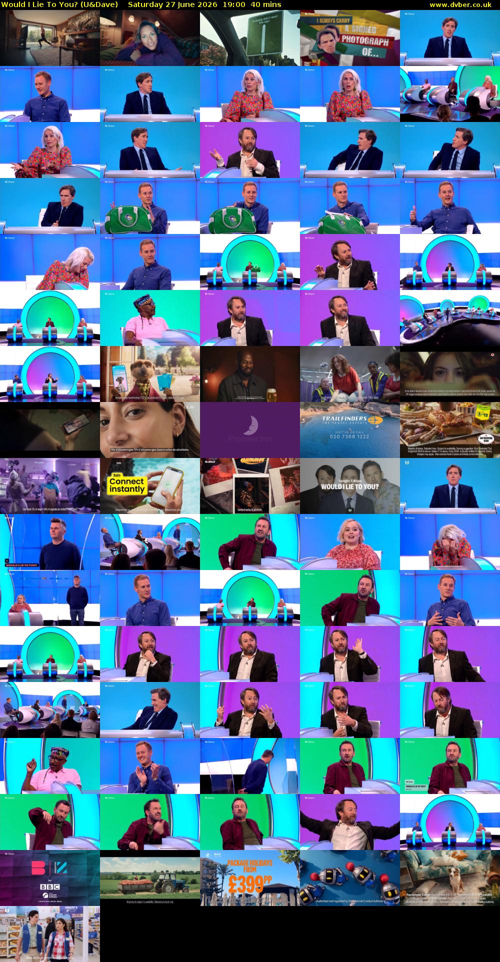 Would I Lie to You? (U&Dave) Saturday 27 June 2026 19:00 - 19:40