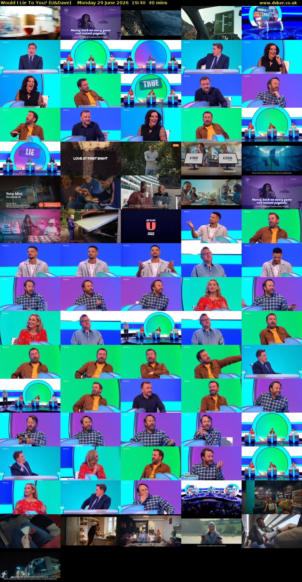 Would I Lie to You? (U&Dave) Monday 29 June 2026 19:40 - 20:20