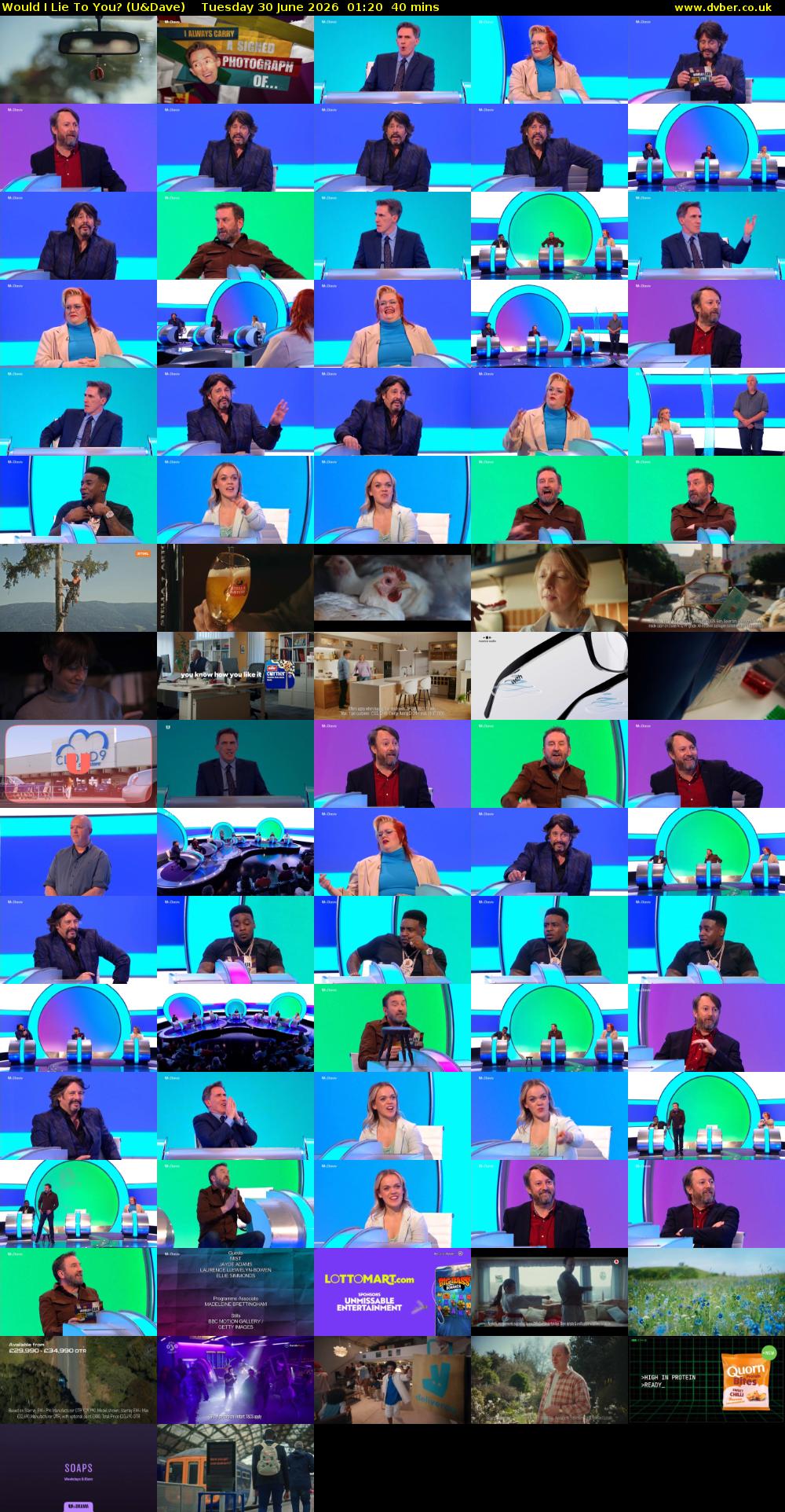 Would I Lie to You? (U&Dave) Tuesday 30 June 2026 01:20 - 02:00