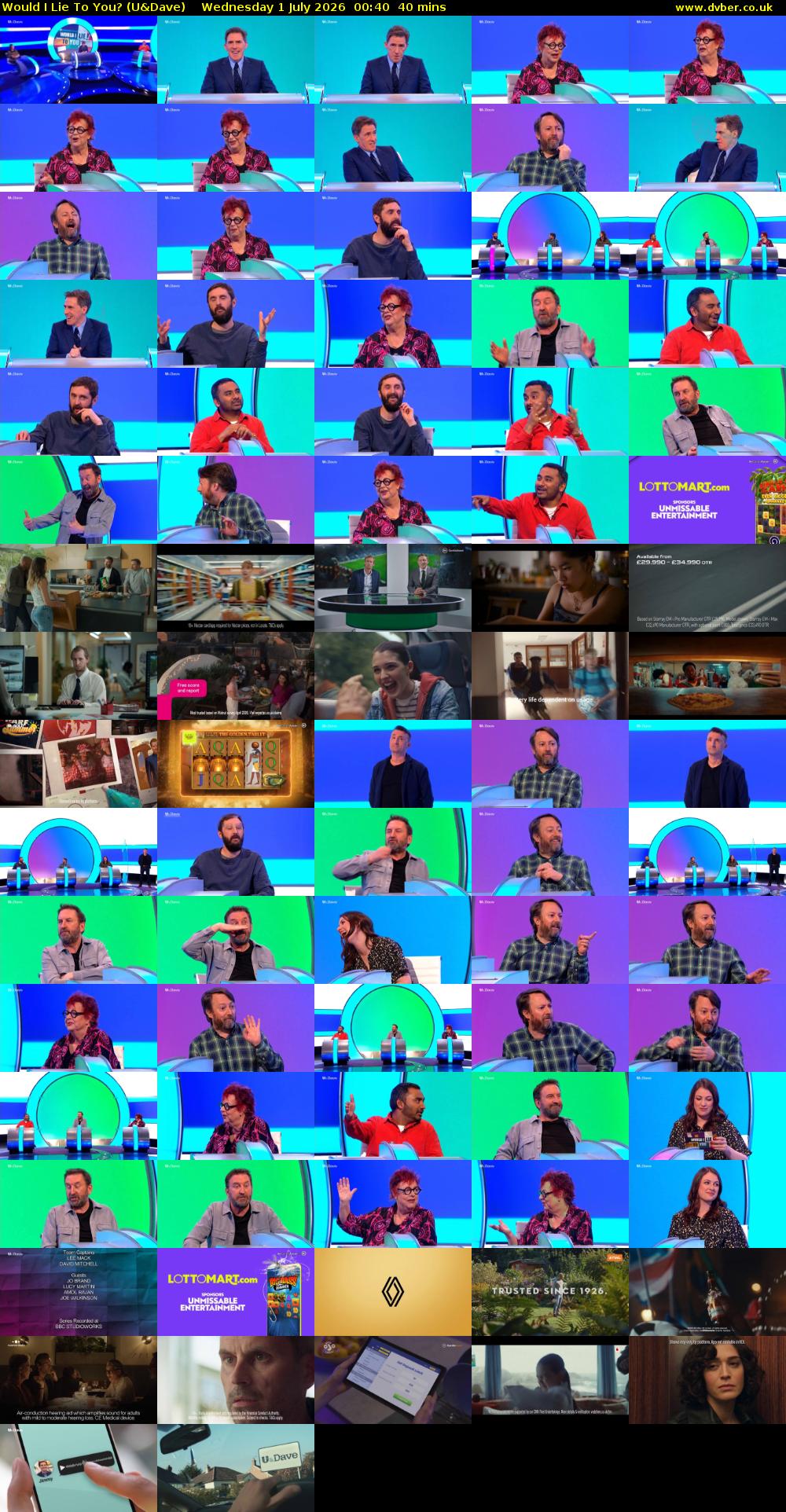 Would I Lie to You? (U&Dave) Wednesday 1 July 2026 00:40 - 01:20