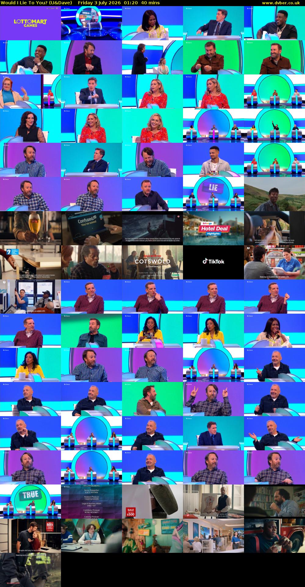 Would I Lie to You? (U&Dave) Friday 3 July 2026 01:20 - 02:00