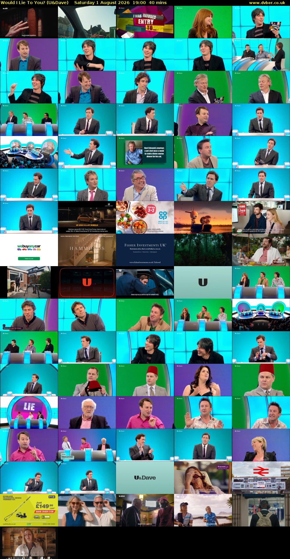 Would I Lie to You? (U&Dave) Saturday 1 August 2026 19:00 - 19:40