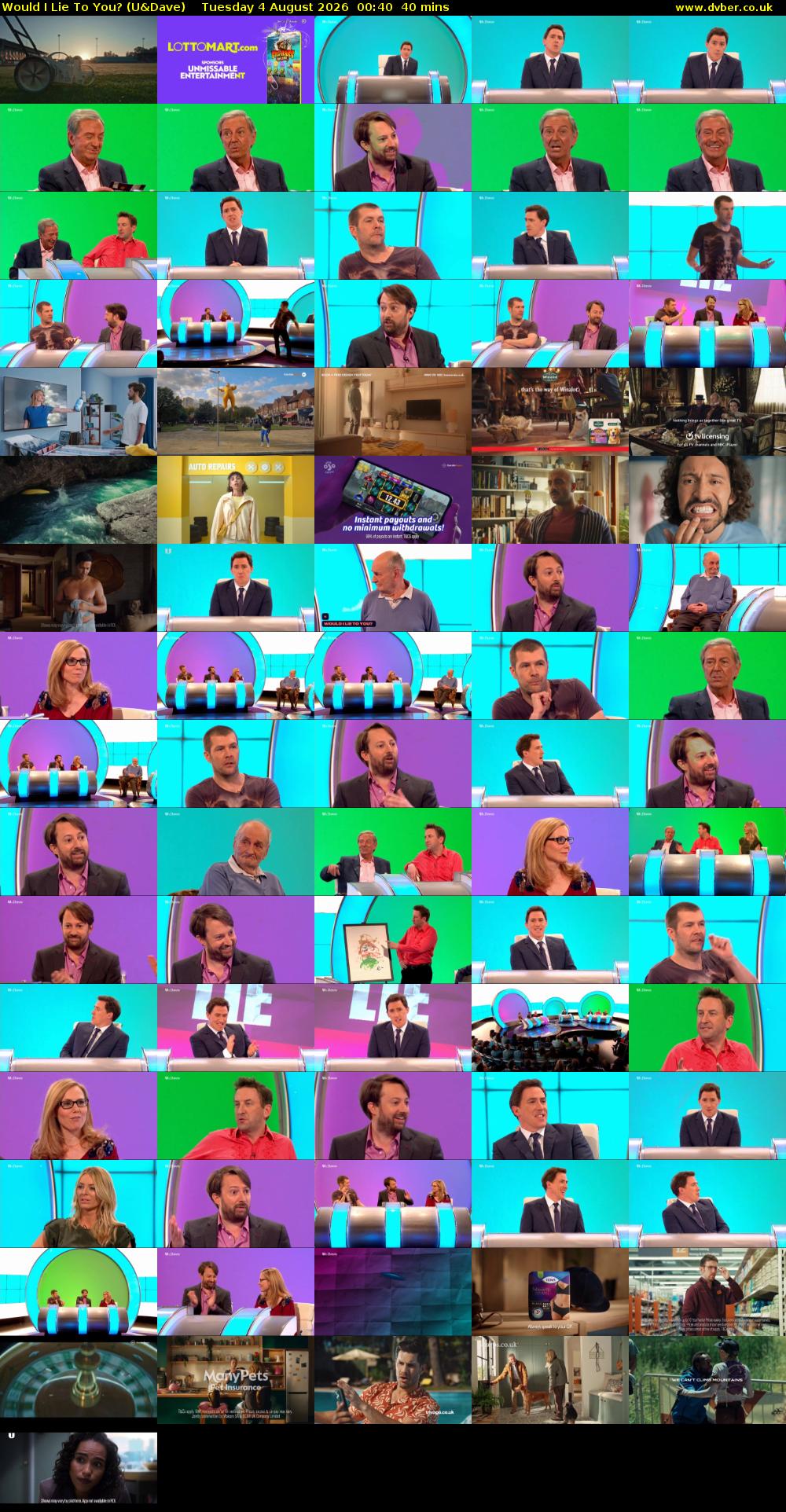 Would I Lie to You? (U&Dave) Tuesday 4 August 2026 00:40 - 01:20