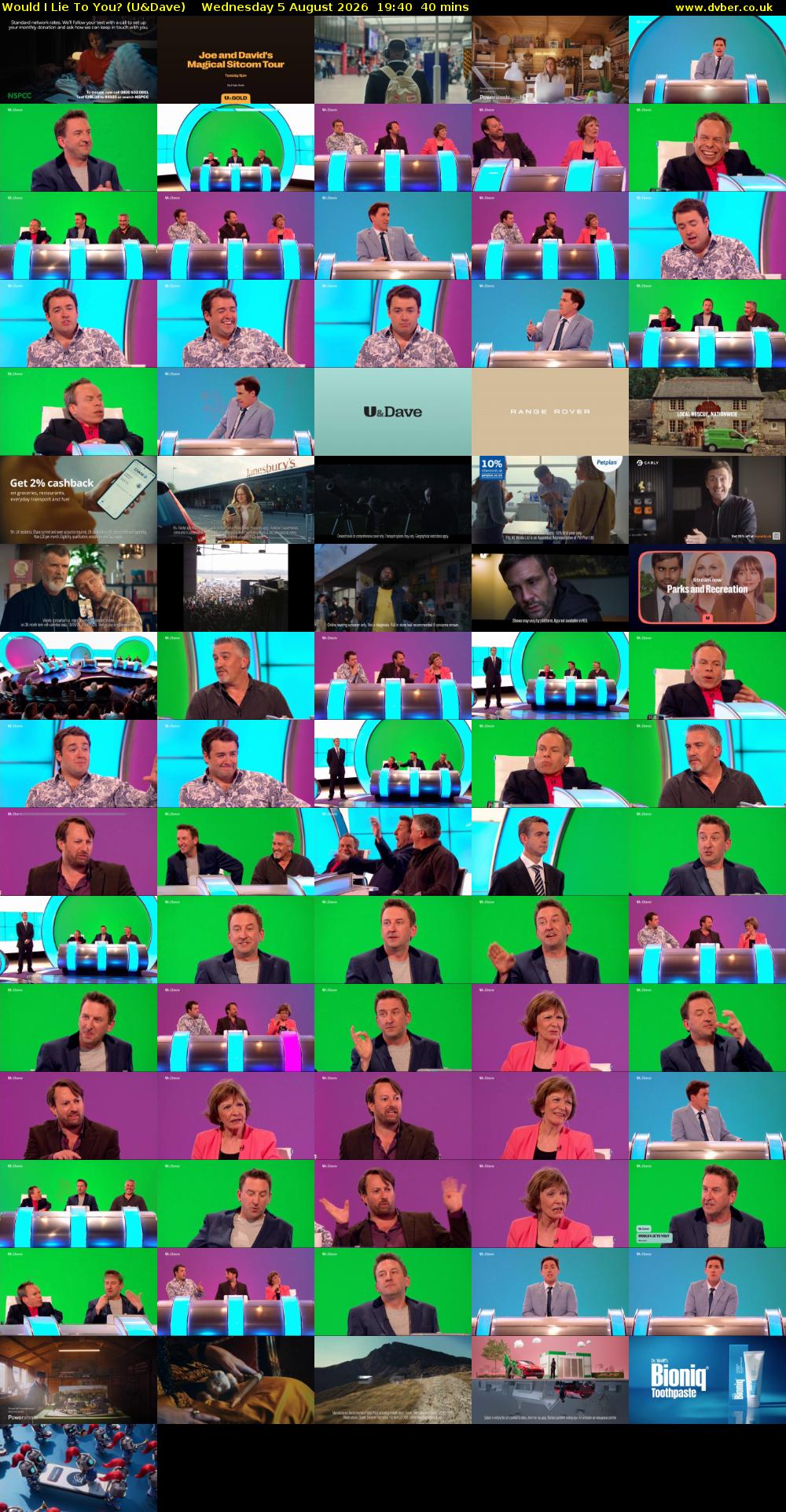 Would I Lie to You? (U&Dave) Wednesday 5 August 2026 19:40 - 20:20