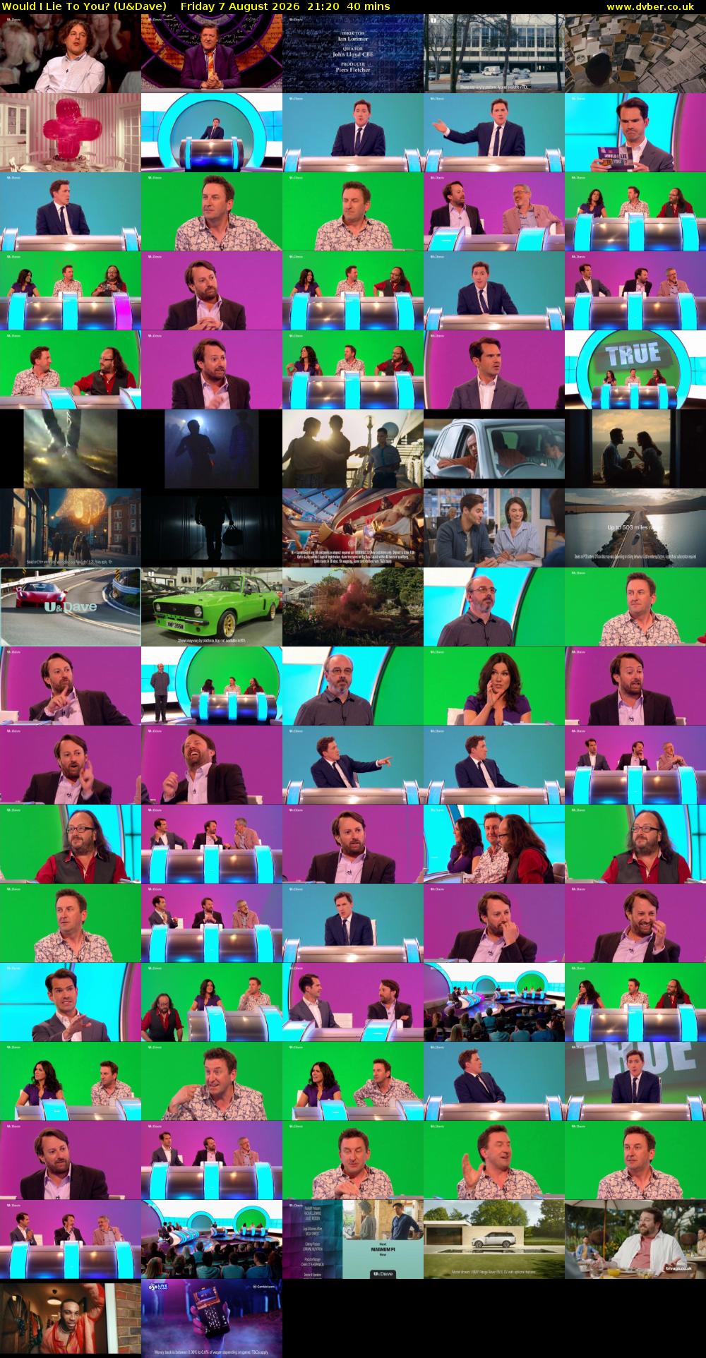 Would I Lie to You? (U&Dave) Friday 7 August 2026 21:20 - 22:00